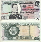 *50 mozambických escudos Mozambik 1976, P116 UNC - Kliknutím na obrázok zatvorte -